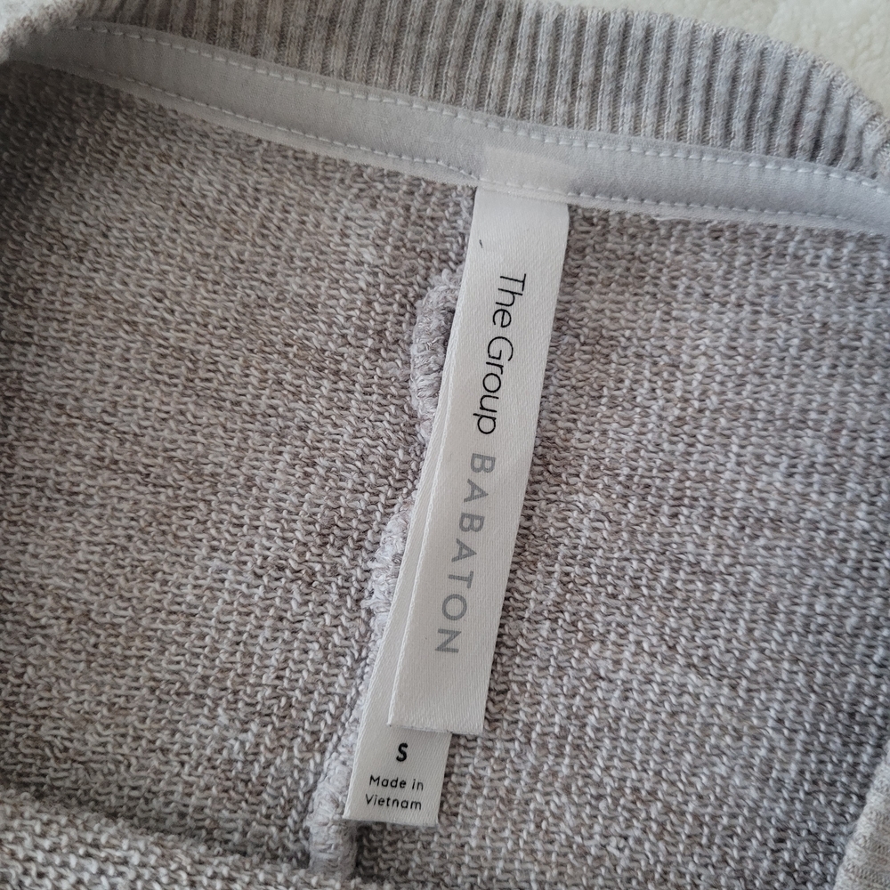 Babaton Aritzia Angelica Oatmeal Sweatshirt Dress Size S Cotton Sweater - Picture 8 of 9